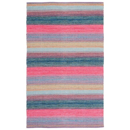 Safavieh 6 x 9 ft. Montauk Contemporary Hand Woven Rectangle Rug Red & Blue MTK851Q-6